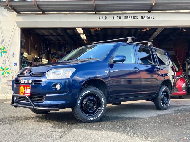 プロボックス ＤＸコンフォート　リフトアップ　４ＷＤ　フロントバンパーガード　スチールホイールブラック塗装　トーヨーオープン　カントリーＲＴ新品　ＥＴＣ　ディスプレイオーディオ　サイド＆バックカメラ　ルーフキャリア　トヨタエンブレム（3枚目）