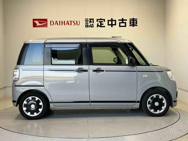 ムーヴキャンバス Ｇブラックアクセントリミテッド　ＳＡＩＩＩ　スマートアシスト搭載　後席両側電動スライドドア　パノラマモニター対応　オートエアコン　オートライト　キーフリー　アイドリングストップ　ＡＢＳ　電動ドアミラー（4枚目）