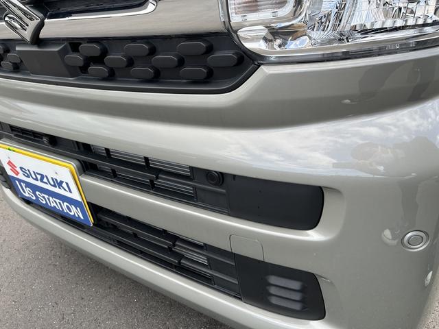 スペーシア ハイブリッドＸ　デュアルセンサーブレーキサポートＩＩ　マイルドハイブリッド　電動スライドドア　全方位ナビ　ＣＶＴ　オートエアコン　リモコンキー　キーレススタート　オートライト　オーディオスイッチ　ＬＥＤ　ＥＳＰ（3枚目）