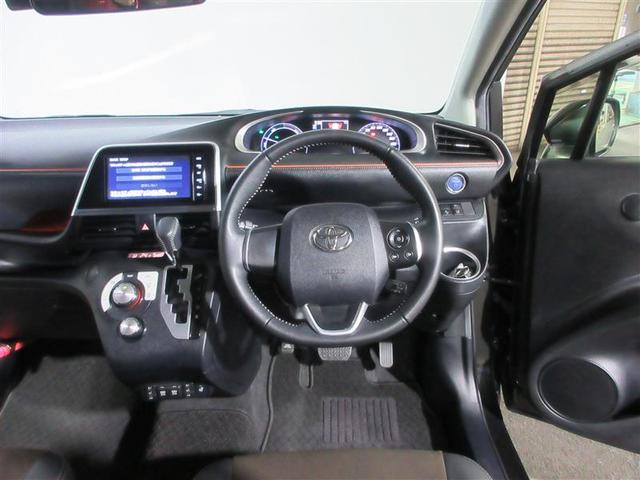 シエンタ ハイブリッドG クエロ 点検記録簿 半革シート 地デジTV 盗難防止 横滑り防止 LEDライト クルコン ドライブレコーダー スマートキー ETC バックモニタ DVD オ-トエアコン メモリ-ナビ エアバッグ ナビ&TV(3枚目)