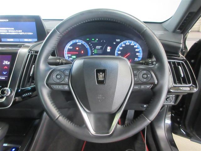 クラウンハイブリッド RS リミテッド LEDヘッドライト サイドエアバッグ 半革 盗難防止システム Pシート Bカメラ エアバッグ DVD ABS クルーズコントロール キーレス フルセグ スマートキー アルミホイール メモリーナビ(9枚目)