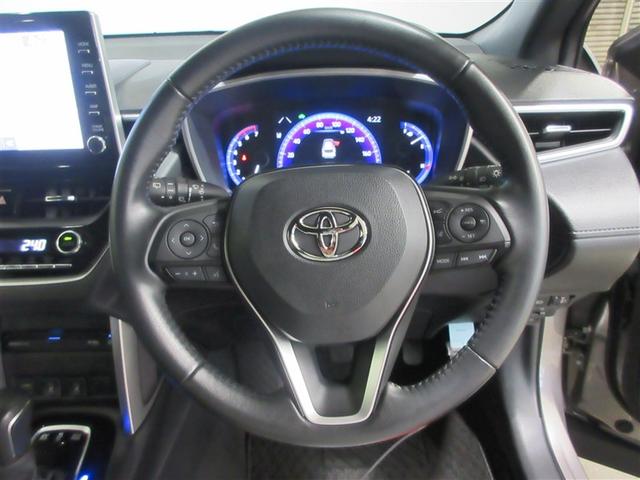 カローラクロス ハイブリッド Z 衝突軽減B 記録簿有 フルセグテレビ スマキ- 半レザー Bモニター アクティブクルーズコントロール メモリナビ イモビ LED AC 運転席Pシート キーレス パワステ アルミ エアバッグ ABS(10枚目)