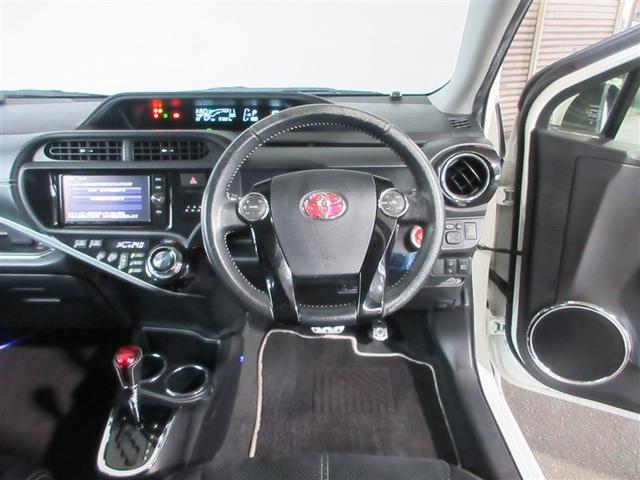 アクア G G’s ETC付き 盗難防止装置 ブレーキサポート キーレス オートクルーズコントロール スマートキープッシュスタート 運転席助手席エアバック 横滑防止 ナビTV パワーステアリング パワーウィンドウ ABS(3枚目)