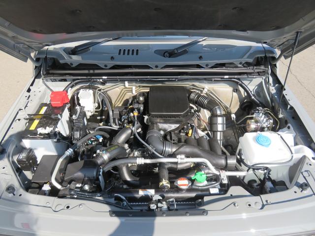 ジムニー XC 届出済未使用車 4WD AT車 衝突被害軽減システム LEDヘッドランプ TOYOオープンカントリータイヤ 純正16インチアルミ クリアランスソナー レーンアシスト 背面タイヤ フロアマット(40枚目)