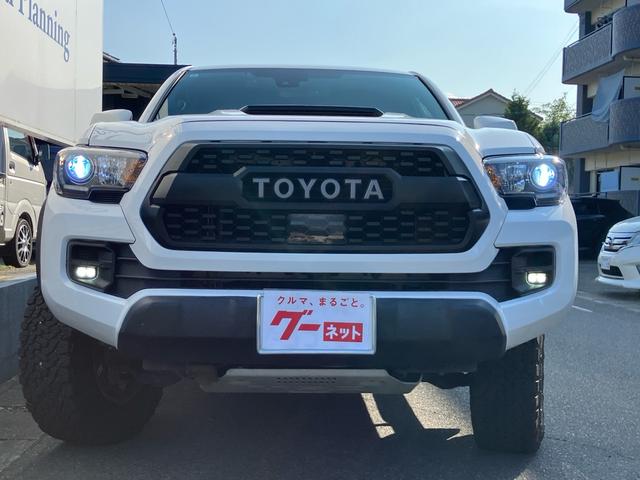 タコマ  ダブルキャブ TRD PRO 左ハンドル 4WD レザーシート シートヒーター ナビTV バックカメラ Bluetooth ETC ドラレコ クルーズコントロール スマートキー 16inアルミホイール(3枚目)