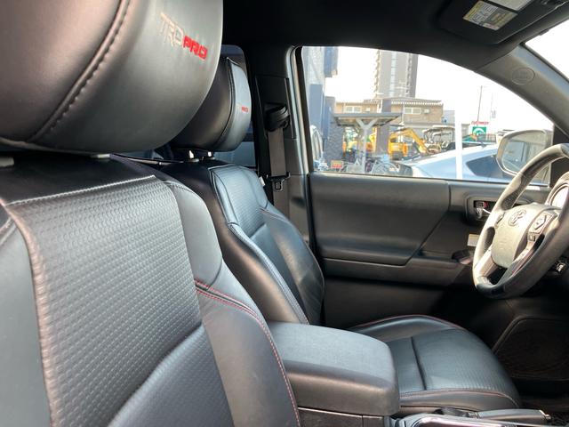 タコマ  ダブルキャブ TRD PRO 左ハンドル 4WD レザーシート シートヒーター ナビTV バックカメラ Bluetooth ETC ドラレコ クルーズコントロール スマートキー 16inアルミホイール(44枚目)