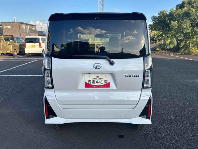 タント カスタムＸ　インパネシフト　プッシュスタートスイッチ　電子カードキー　電動パーキングブレーキ　両側パワースライドドア　車線逸脱防止　アルミホイール　ＡＢＳ　ディスプレイオーディオ　シートヒーター（3枚目）