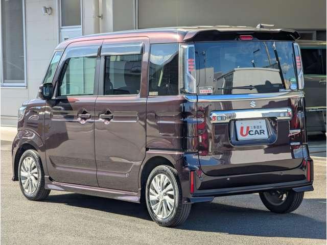 スペーシアカスタム ハイブリッドＧＳ　全周囲カメラ　ヘッドアップディスプレイ　ア　前後誤発進抑制機能　ＥＳＰ　シートＨ　イモビライザー　クルコン　運転席助手席エアバック　スマートキー　サイドエアバッグ　アルミホイール　フルフラットシート（14枚目）