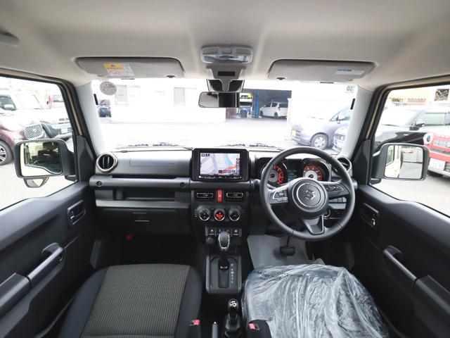 ジムニー ＸＣ　８インチナビＴＶハイマウントＢカメラＢＴ　Ｐスタート　ステアリモコン　リアＰセンサー　ＬＥＤライト　フォグ　アルミ　コーティング＆マット＆バイザー付（12枚目）