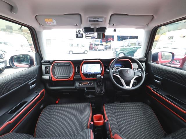 ハスラー ハイブリッドＸ　純正９インチナビＴＶ全周囲カメラＢＴ　ドラレコ前後　ＥＴＣ　リアＰセンサー　シートヒーター　ＬＥＤライト＆フォグ　アルミ　バッテリー新品（12枚目）