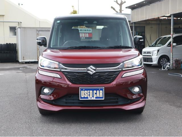 ソリオバンディット ハイブリッドＭＶ　８インチナビＴＶ全周カメラＢＴ　ＥＴＣ　両電スラ　Ｐスタート　シートヒーター　ＬＥＤライト＆フォグ　タイヤ２本＆補機バッテリー新品（3枚目）