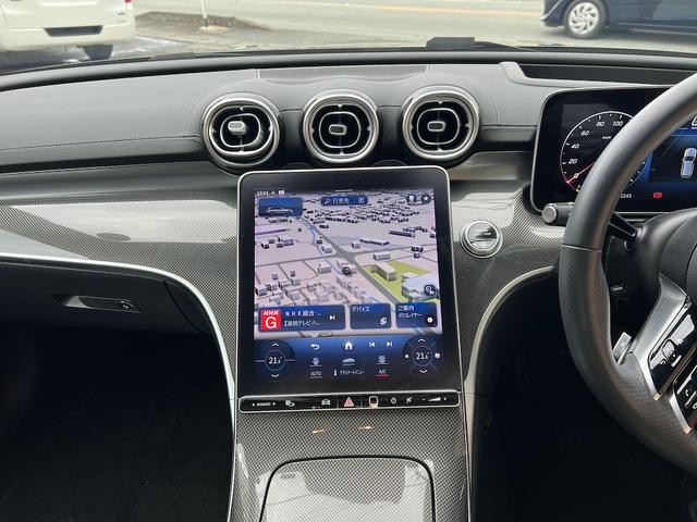 Ｃクラスステーションワゴン Ｃ２００ステーションワゴンアバンギャルドＡＭＧライＰ　１．５ターボＨＶ・サンルーフ・純正１１．９型ＨＤＤナビ・フルセグＴＶ・全方位カメ・ＥＴＣ・ヘッドアップディスプレイ・本革シート・シートＨ・パワーバックドア・ＡＭＧ１８ＡＷ・デジタルライト・ルーフレール（4枚目）