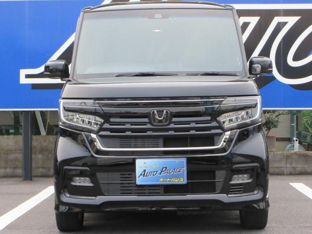 Ｎ－ＢＯＸカスタム Ｌターボ　スタイル＋ブラック　ハーフレザーシート＆ヒーター　両側電動　純正８インチナビフルセグ　Ｂｌｕｅｔｏｏｔｈ　バックカメラ　ＬＥＤオートハイビームライト　オートクルーズ　純正エアロ＆専用アルミ　走行２１８７３キロ　禁煙車（2枚目）