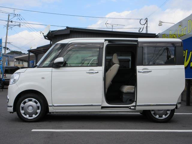 ムーヴキャンバス Ｇメイクアップリミテッド　ＳＡＩＩＩ　スマートアシスト３　シートヒーター　両側電動スライドドア　純正ナビフルセグ　Ｂｌｕｅｔｏｏｔｈ　全方位モニター　ＬＥＤオートハイビームライト　ＥＴＣ　走行２５１４７キロ　１オーナー　禁煙車（5枚目）