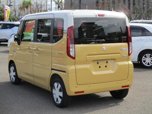 スペーシア ハイブリッドX セーフティプラスパッケージ スズキセーフティーサポート 前後クリアランスソナー 後退時ブレーキサポート 社外8インチSDナビ(4枚目)