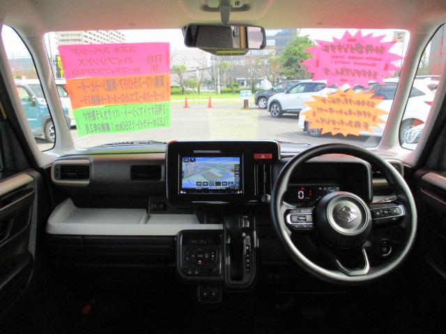 スペーシア ハイブリッドX セーフティプラスパッケージ スズキセーフティーサポート 前後クリアランスソナー 後退時ブレーキサポート 社外8インチSDナビ(10枚目)