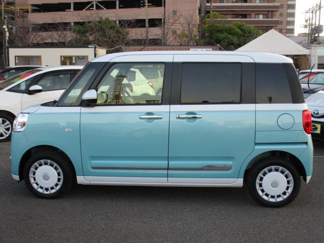 ムーヴキャンバス ストライプスＧ　展示車　スマートアシストＩＩＩ　誤発進抑制防止装置　前後クリアランスソナー　社外ＳＤナビ　バックモニター（3枚目）