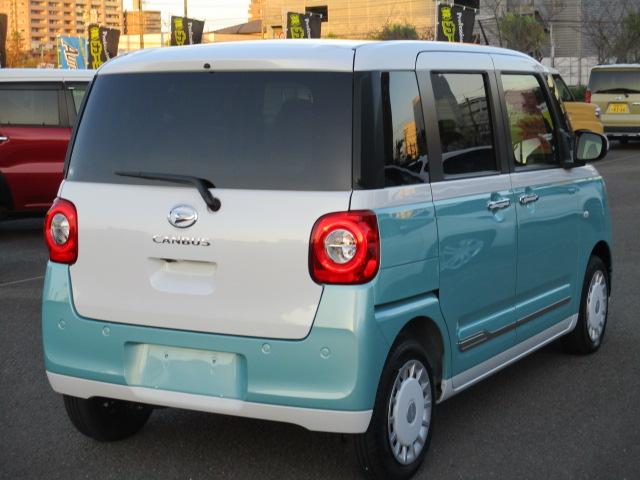 ムーヴキャンバス ストライプスＧ　展示車　スマートアシストＩＩＩ　誤発進抑制防止装置　前後クリアランスソナー　社外ＳＤナビ　バックモニター（6枚目）