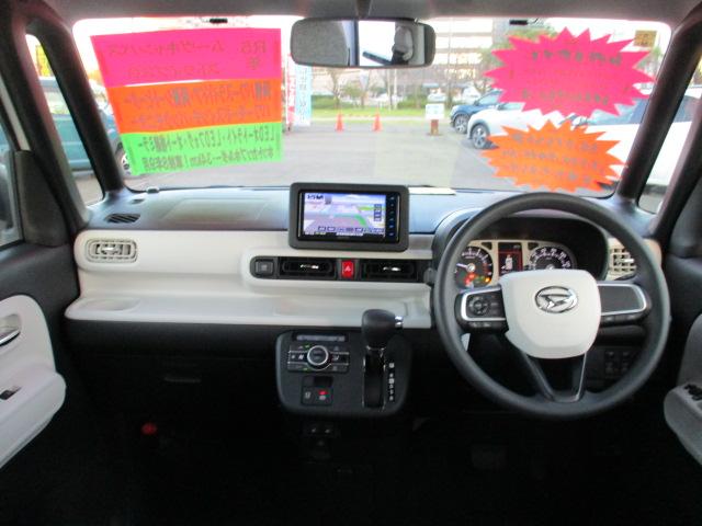 ムーヴキャンバス ストライプスＧ　展示車　スマートアシストＩＩＩ　誤発進抑制防止装置　前後クリアランスソナー　社外ＳＤナビ　バックモニター（10枚目）