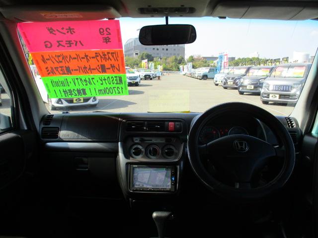 バモス Ｇ　純正ＳＤナビ　リアスポイラー　オーバーヘッドコンソール（10枚目）