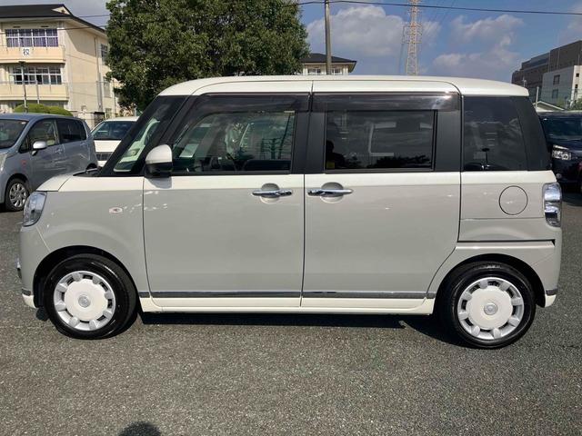 ムーヴキャンバス Ｇブラックインテリアリミテッド　ＳＡＩＩＩ　ストライプカラー（グレー）　スマートアシスト３　３６０°ＶＩＥＷスイッチ　寒冷地仕様　シートヒーター　両側パワースライドドア　ＬＥＤヘッドランプ＆フォグランプ　１４インチオプションホイールキャップ（6枚目）