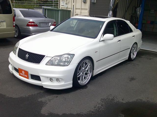 クラウン アスリート　後期　ＶＬＥＮＥフルエアロ　ＷＯＲＫグノーシス２０インチアルミホイール　車高調　リアルーフスポイラー　Ｋ－ＢＲＥＡＫ４本出しマフラー　サンルーフ　フルセグＴＶ（2枚目）