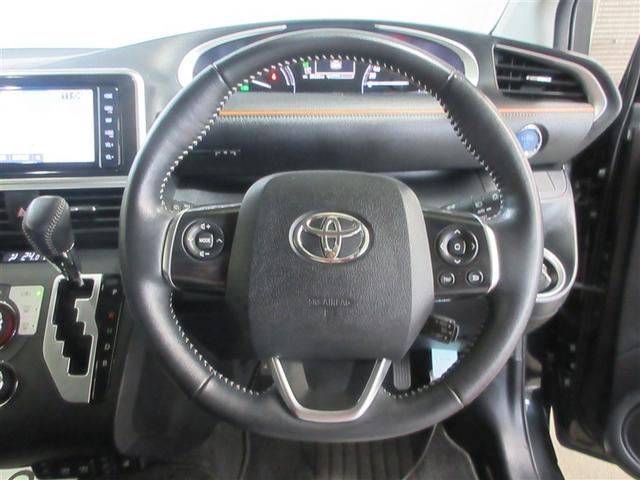 シエンタ ハイブリッドG クエロ 点検記録簿 半革シート 地デジTV 盗難防止 横滑り防止 LEDライト クルコン スマートキー ETC バックモニタ DVD オ-トエアコン メモリ-ナビ エアバッグ AW ナビ&TV ABS(13枚目)