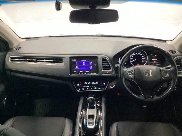 ヴェゼル ハイブリッドＺ・ホンダセンシング　クルコン　純正ナビ　フルセグ　ＥＴＣ　ドラレコ　レーダーサポート　ＤＶＤ再生機能　横滑り防止システム　バックアイカメラ　盗難防止装置　シートヒーター付　スマ－トキ－　ＥＣＯモード　パワーウィンド（2枚目）
