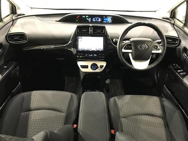 プリウス Ｓセーフティプラス　衝突回避システム　Ｂモニター　定期点検記録簿　ＬＥＤライト　クルコン　ＥＴＣ装備　スマートＫＥＹ　ナビＴＶ　イモビライザー　横滑り防止機能　ＰＷ　カーテンエアバッグ　キーレスエントリー　オ－トエアコン（2枚目）