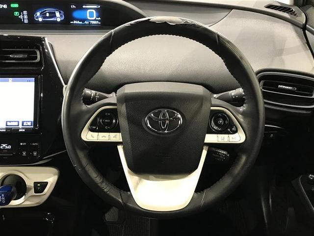 プリウス Ｓセーフティプラス　衝突回避システム　Ｂモニター　定期点検記録簿　ＬＥＤライト　クルコン　ＥＴＣ装備　スマートＫＥＹ　ナビＴＶ　イモビライザー　横滑り防止機能　ＰＷ　カーテンエアバッグ　キーレスエントリー　オ－トエアコン（8枚目）