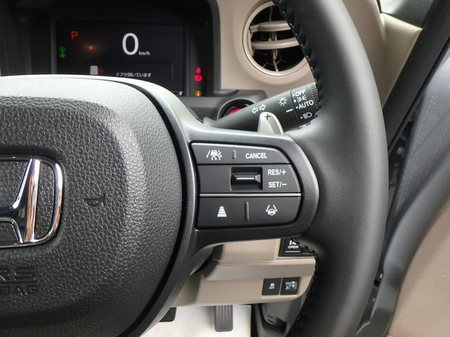 Ｎ－ＢＯＸジョイ ターボ　届出済未使用車　リアカメラ　スマートキー　プッシュスタート　両側電動スライドドア衝突防止軽減ブレーキ　ＬＥＤヘッドライト　レーンサポート　ソナー　クルーズコントロール　ハンドルシフト　オートライト（25枚目）