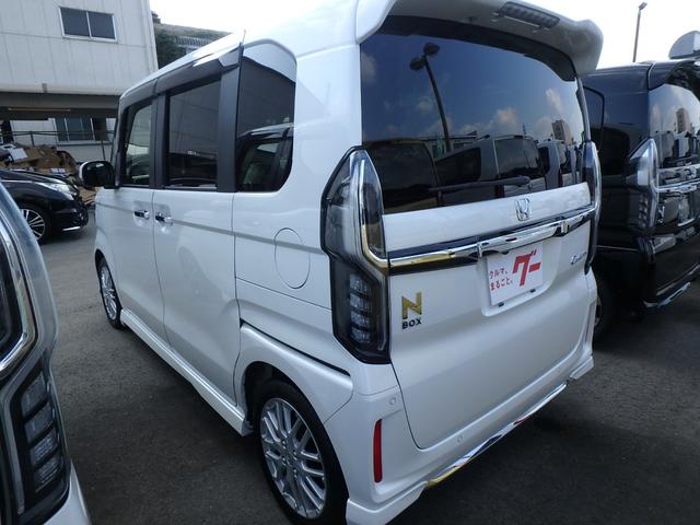 N-BOXカスタム Lターボ 前後ドライブレコーダー ナビ リアカメラ 両側電動スライドドア 衝突防止軽減ブレーキ スマートキー プッシュスタート LEDヘッドライト レーンサポート ソナー クルーズコントロール Wシートヒーター(4枚目)