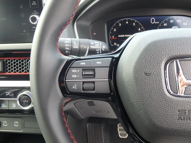 シビック RS 登録済未使用車 ETC2.0 リアカメラ 6MT 衝突防止軽減ブレーキ スマートキー プッシュスタート LEDヘッドライト レーンサポート ソナー クルーズコントロール パワーシート Wシートヒーター(22枚目)