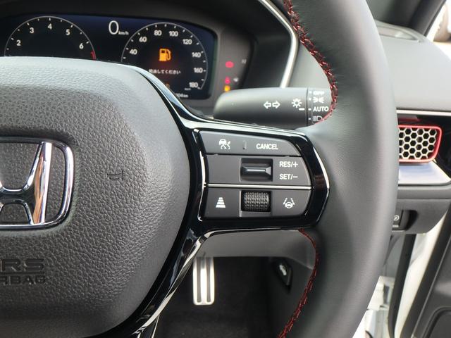 シビック RS 登録済未使用車 ETC2.0 リアカメラ 6MT 衝突防止軽減ブレーキ スマートキー プッシュスタート LEDヘッドライト レーンサポート ソナー クルーズコントロール パワーシート Wシートヒーター(23枚目)