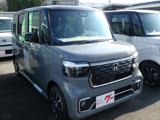 N-BOXカスタム コーディネートスタイル 届出済未使用車  リアカメラ 衝突防止軽減ブレーキ 両側電動スライドドア スマートキー プッシュスタート レーンサポート ソナー クルーズコントロール Wシートヒーター オートライト オートエアコン(3枚目)