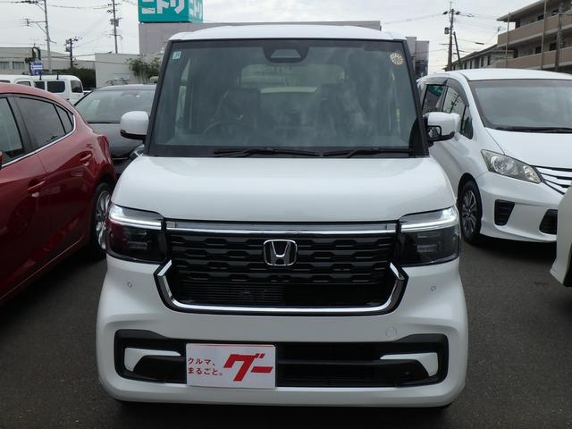 Ｎ－ＢＯＸカスタム ベースグレード　届出済未使用車　リアカメラ　左側電動スライドドア　衝突防止軽減ブレーキ　スマートキー　プッシュスタート　ＬＥＤヘッドライト　Ｗシートヒーター　レーンサポート　ソナー　クルーズコントロール（2枚目）