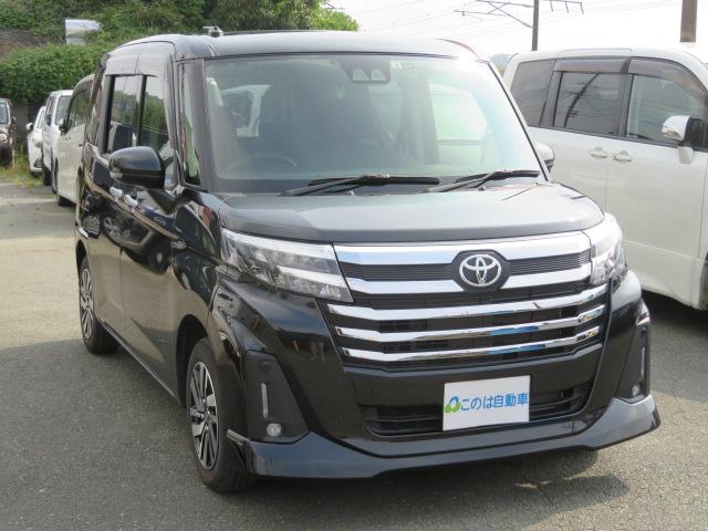ルーミー カスタムＧ　ブレーキサポート　純正ナビ　フリップダウンモニター　バックカメラ　前後ドライブレコーダー　Ｂｌｕｅｔｏｏｔｈ　フルセグテレビ　ＤＶＤ　ＥＴＣ　ＬＥＤヘッドライト　両側パワースライドドア　禁煙車（3枚目）