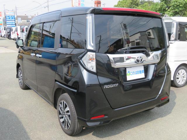 ルーミー カスタムＧ　ブレーキサポート　純正ナビ　フリップダウンモニター　バックカメラ　前後ドライブレコーダー　Ｂｌｕｅｔｏｏｔｈ　フルセグテレビ　ＤＶＤ　ＥＴＣ　ＬＥＤヘッドライト　両側パワースライドドア　禁煙車（6枚目）