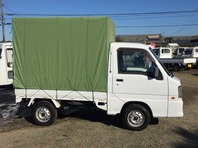 サンバートラック 　幌車　車検整備付き　オートマ車　エアコン　パワステ付き　エアバック　タイミングＢ交換済み（5枚目）