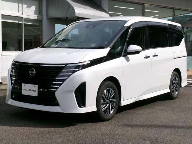 セレナ １．４　ｅ－ＰＯＷＥＲ　ハイウェイスターＶ　防水シート・寒冷地仕様・ＡＶＭ・インテリル　自動（被害軽減）ブレーキ　ＬＤＰ　追従クルーズ　ＬＥＤランプ　寒冷地仕様　バックモニター　アルミホイール　記録簿　スマートキー　オートエアコン　サイドカーテンエアバック　ナビＴＶ　メモリーナビ（2枚目）