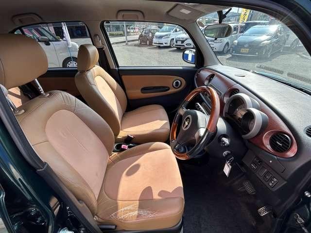 ミラジーノ プレミアムＸ　純正ＣＤ・ＭＤ・イオン付オートＡ／Ｃ・本革調コンビシート・４ＡＴ車・モモ製ウッドコンビハンドル・純正１４インチアルミ・フォク・ウッドコンビシフトノブ＆パネル（11枚目）