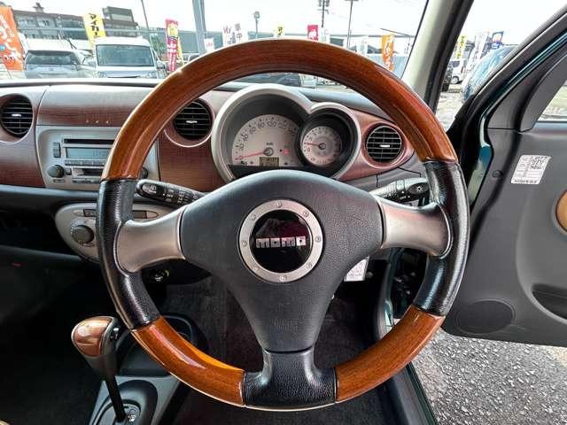 ミラジーノ プレミアムＸ　純正ＣＤ・ＭＤ・イオン付オートＡ／Ｃ・本革調コンビシート・４ＡＴ車・モモ製ウッドコンビハンドル・純正１４インチアルミ・フォク・ウッドコンビシフトノブ＆パネル（17枚目）