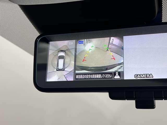 ミラーにアラウンドビューモニターの表示も可能です！