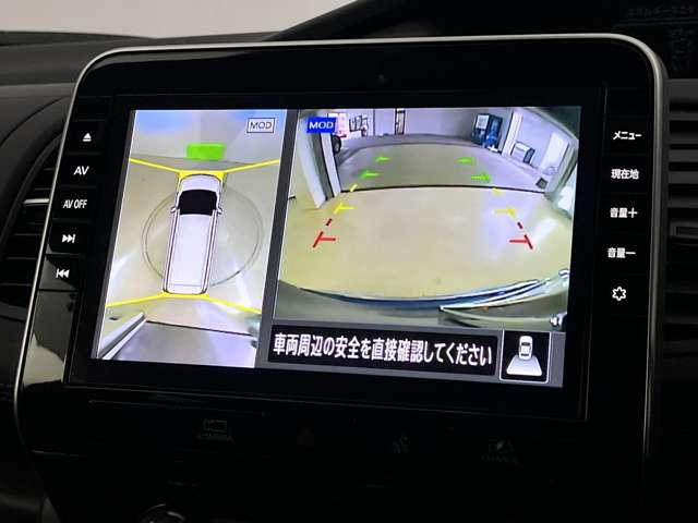 上から丸見えアラウンドビューモニター付きです。