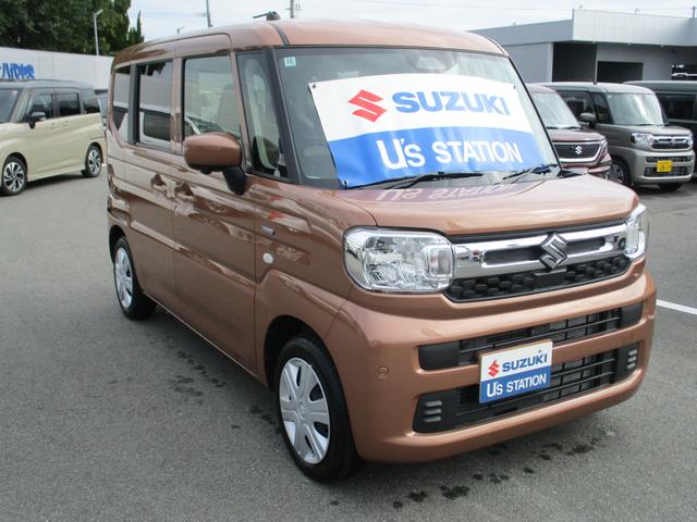 スペーシア ＨＹＢＲＩＤ　Ｘ　純正ナビ全方位カメラ・　禁煙車・　オートライト・　Ｂｌｕｅｔｏｏｔｈ・　プッシュスタート・　スライドドア・　シートヒーター　・スズキセーフティーサポート（3枚目）