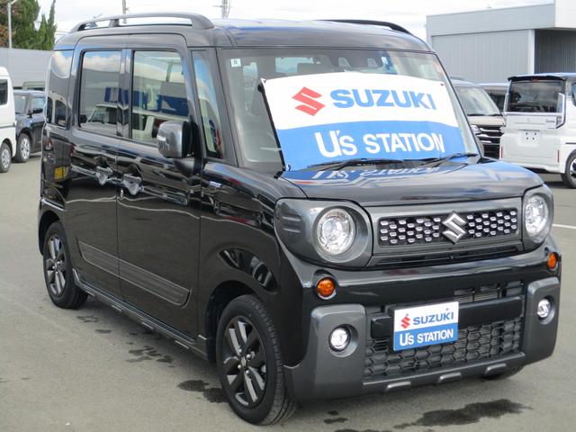 スペーシアギア ギア HYBRID XZターボ 3型 ターボ車・ドライブレコーダー・ オートライト・全方位カメラ 純正ナビ・ETC・ プッシュスタート・ シートヒーター・ オートエアコン・ スズキセーフティーサポート(3枚目)