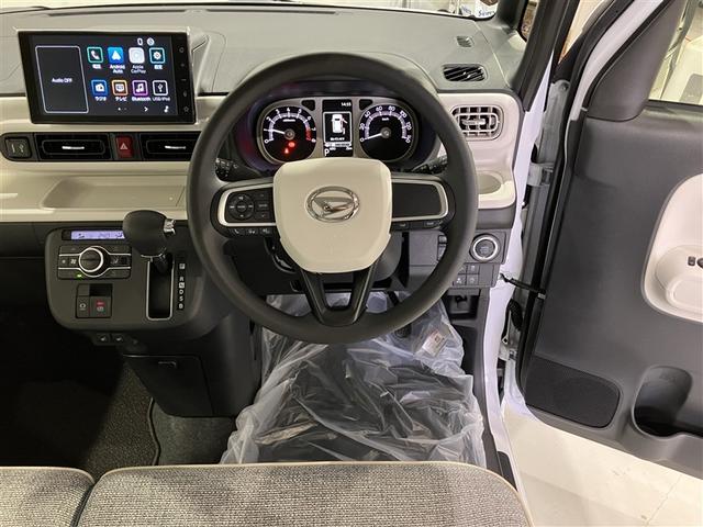 ムーヴキャンバス ストライプスG アイドルストップ Bカメラ パワーウインドウ フルセグTV セキュリティアラーム スマートキープッシュスタート カーテンエアバック TV キーフリーキー LEDライト PS オートエアコン ABS(3枚目)