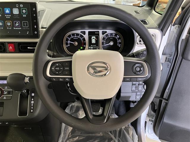 ムーヴキャンバス ストライプスＧターボ　レーダーブレーキ　Ｂカメラ　パワーウィンドゥ　地デジ　左右オートスライド　サイドエアバッグ　ＬＥＤヘッドライト　スマートキー　フルオートエアコン　記録簿　セキュリティーアラーム　ＴＶ　エアバック（6枚目）