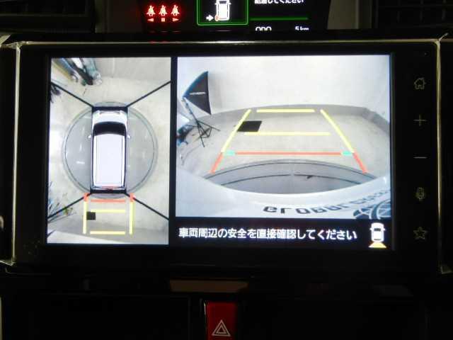 ルーミー １．０カスタムＧ　全方位カメラ　９インチディスプレイ　ナビ　アイドリング　両側電動ＳＤ　電動格納式ドアミラー　ＬＥＤヘット　コーナーソナー　バックビューモニター　シートヒータ　衝突回避ブレーキ　ＵＳＢ　Ａライト　ＴＶ　地デジ　スマートキー　衝突安全ボディ　ＰＷ（4枚目）