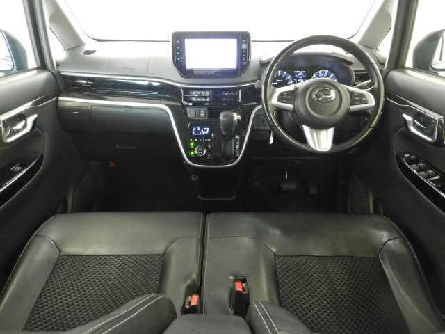 ムーヴ カスタムＲＳハイパーＳＡ３　ターボ　８インチナビ／ＴＶ　Ａライト　ターボエンジン　電動格納ドアミラー　アイドリングＳＴＯＰ　ナビＴＶ　セキュリティアラーム　ＥＴＣ付　Ｒカメラ　キーレス　パワーステアリング　オートエアコン　スマートキー　パワーウィンドウ（3枚目）